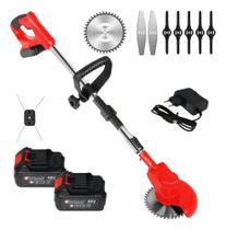 Roçadeira 1580w Cortador Grama Elétrico Bateria 48v Vermelho Roçadeira 1580w Cortador Grama Elétrico Bateria 48v Vermelho