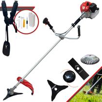 Roçadeira 43cc À Gasolina CG430P-TB Anmax Motor 2T 2HP 9.000rpm Robusta e Ergonômica Profissional Completa Com Carretel Nylon e Faca 2 Pontas + Faca 3 Pontas e Escova Rotativa de Aço 38 Cerdas EXTRA