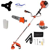 Roçadeira 4x1 75CC a Gasolina com Motopoda Podagalhos e Trimmer Corrente NK750S2PRO