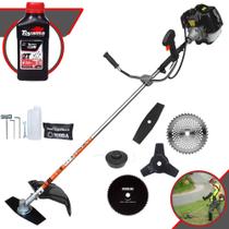 Roçadeira 5 Em 1 Terra GRH-520 À Gasolina 52cc Ideal Para Todos os Tipos de Trabalhos Com Carretel de Nylon, Lâmina 2 Pontas, Lâmina 3 Pontas, Lâmina 40 Dentes de Vídea, Lâmina 80 Dentes + ÓLEO TOYAMA Roçadeira 5 Em 1 Terra GRH-520 À Gasolina 52cc Ideal Para Todos os Tipos de Trabalhos Com Carretel de Nylon, Lâmina 2 Pontas, Lâmina 3 Pontas, Lâmina 40 Dentes de Vídea, Lâmina 80 Dentes + ÓLEO TOYAMA