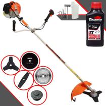 Roçadeira 5 Em 1 Vulcan VR620-H À Gasolina 62cc Ideal Para Todos os Tipos de Trabalhos Com Carretel de Nylon, Lâmina 2 Pontas, Lâmina 3 Pontas, Lâmina 40 Dentes, Lâmina 80 Dentes + ÓLEO TOYAMA