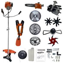 Roçadeira 52cc 2,5HP a Gasolina Bipartida com Acessórios 8 em 1 Carbon Fak Roçadeira 52cc 2,5HP a Gasolina Bipartida com Acessórios 8 em 1 Carbon Fak