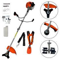 Roçadeira 52cc 2,5HP a Gasolina Bipartida Profissional com Enxada Rotativa Capinadeira Carbon Fak Roçadeira 52cc 2,5HP a Gasolina Bipartida Profissional com Enxada Rotativa Capinadeira Carbon Fak
