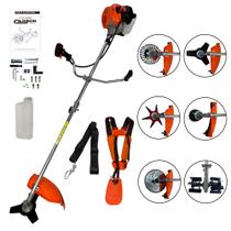 Roçadeira 52cc 2,5HP Aparador de Grama a Gasolina Bipartida Multifuncional com Enxada Rotativa e Kit Acessórios Profissional FAK520RB Carbon Fak Roçadeira 52cc 2,5HP Aparador de Grama a Gasolina Bipartida Multifuncional com Enxada Rotativa e Kit Acessórios Profissional FAK520RB Carbon Fak