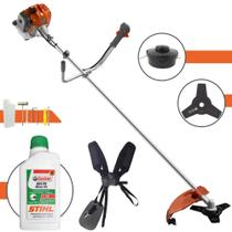 Roçadeira 52cc Com ÓLEO STIHL RL520ACN Tekna Alta Performance e Alta Potência 2HP 52 Cilindradas e 9.000RPM Com Carretel Nylon Para Todos os Tipos de Corte e Acabamento