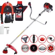 Roçadeira À Gasolina 2T Toyama RT52L 52cc 2HP Com Sistema Anti-Vibração Ideal Para Todos os Tipos de Trabalhos Com 8 Opções de Cortes + ÓLEO TOYAMA