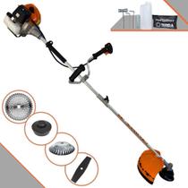 Roçadeira À Gasolina 43cc 1,7HP 12.000rpm Terra GRHB-430 Bipartido Cortador de Grama Profissional Multifuncional Com Carretel + Lâmina Facão + Lâmina 40 Dentes de Vídea + Disco Escova de Aço 38 Cerdas Roçadeira À Gasolina 43cc 1,7HP 12.000rpm Terra GRHB-430 Bipartido Cortador de Grama Profissional Multifuncional Com Carretel + Lâmina Facão + Lâmina 40 Dentes de Vídea + Disco Escova de Aço 38 Cerdas