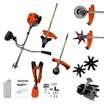 Roçadeira a Gasolina 52cc 2,5HP Profissional com Enxada Capinadeira e Lâminas de Arado, Kit Acessórios Carbon Fak