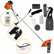 Roçadeira a Gasolina 63cc Importway Profissional Super Potente 3HP + Oleo Stihl 2T + Luvas e Oculos de Proteçao