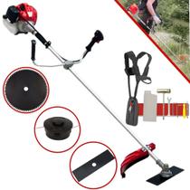 Roçadeira a Gasolina Anmax Cg430 TB 43cc 2hp Serra 80 Dentes Potencia e Mecanica Parecida com Tekna, Toyama, Vulcan, Branco, Garthen