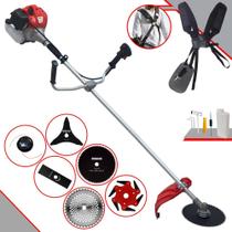 Roçadeira À Gasolina Anmax CG520-P 52cc 2,2HP 10.000rpm Profissional Completa 6 Em 1 Com Carretel de Nylon + Lâmina Facão + Lâmina 3 Pontas + Lâmina 6 Pontas + Disco 40 Dentes Vídea + Disco 80 Dentes