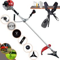 Roçadeira À Gasolina Anmax CG520P 52cc 2T 2,2HP 10.000rpm Aparador de Grama Completo 6 Em 1 Com Carretel de Nylon + Faca 2 Pontas + Faca 3 Pontas + Faca 40 Dentes de Vídea + Faca 80 Dentes + Trimmer