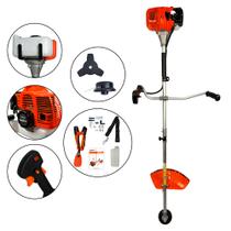 Roçadeira a Gasolina Aparador Cortador de Grama 52cc 2,5HP com Tubo Bipartido Profissional FAK520RB Carbon Fak Roçadeira a Gasolina Aparador Cortador de Grama 52cc 2,5HP com Tubo Bipartido Profissional FAK520RB Carbon Fak