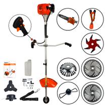 Roçadeira a Gasolina Aparador Cortador de Grama 52cc 2,5HP Multifuncional com Acessórios Carbon Fak Roçadeira a Gasolina Aparador Cortador de Grama 52cc 2,5HP Multifuncional com Acessórios Carbon Fak