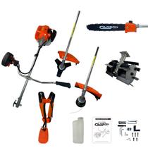 Roçadeira a Gasolina Bipartida 2,5HP 52cc Multifuncional 3 em 1 Enxada Inchada Rotativa e Sabre Motopoda de Galhos Carbon Fak