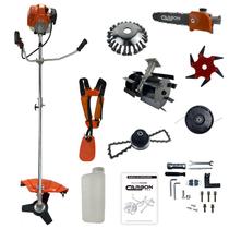 Roçadeira a Gasolina com Enxada Capinadeira e Motopodador de Galhos 52cc 2,5HP Multifuncional Carbon Fak