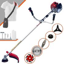 Roçadeira À Gasolina Kawashima BCJ431-L 43cc 2T 1,7HP de Potência 10000rpm Aparador de Grama 5 Em 1 Com Carretel de Nylon e Lâmina 2 Pontas + Lâmina 3 Pontas + Lâmina 6 Pontas + Lâmina 40 Dentes Vídea Roçadeira À Gasolina Kawashima BCJ431-L 43cc 2T 1,7HP de Potência 10000rpm Aparador de Grama 5 Em 1 Com Carretel de Nylon e Lâmina 2 Pontas + Lâmina 3 Pontas + Lâmina 6 Pontas + Lâmina 40 Dentes Vídea