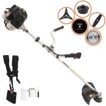 Roçadeira À Gasolina Kawashima KW43-LE 43cc 1,7HP de Potência 10.000rpm Aparador de Grama 5 Em 1 Com Carretel de Nylon e Lâmina 3 Pontas + Lâmina 2 Pontas + Lâmina 40 Dentes Vídea + Lâmina 80 Dentes Roçadeira À Gasolina Kawashima KW43-LE 43cc 1,7HP de Potência 10.000rpm Aparador de Grama 5 Em 1 Com Carretel de Nylon e Lâmina 3 Pontas + Lâmina 2 Pontas + Lâmina 40 Dentes Vídea + Lâmina 80 Dentes