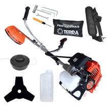 Roçadeira a Gasolina Potente para Chácara e Sítios 43 cilindradas 1,7HP Terra