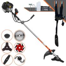 Roçadeira À Gasolina Profissional Terra GRH430 43cc 1,7HP Completa Com 6 Opções de Cortes Com Carretel de Nylon + Lâmina 2 Pontas + Lâmina 3 Pontas + Lâmina 6 Pontas + Lâmina 40 Dentes Vídea + Trimmer Roçadeira À Gasolina Profissional Terra GRH430 43cc 1,7HP Completa Com 6 Opções de Cortes Com Carretel de Nylon + Lâmina 2 Pontas + Lâmina 3 Pontas + Lâmina 6 Pontas + Lâmina 40 Dentes Vídea + Trimmer