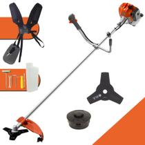 Roçadeira Á Gasolina Tekna RL430ACNTK 2T 43cc 1,7hp Máquina Lateral de Cortar Grama Completa com Lâmina 3 Pontas + Carretel de Nylon Roçadeira Á Gasolina Tekna RL430ACNTK 2T 43cc 1,7hp Máquina Lateral de Cortar Grama Completa com Lâmina 3 Pontas + Carretel de Nylon