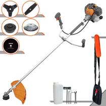 Roçadeira À Gasolina Tekna RL430P 43cc 1,7HP Com 5 Opções de Corte Com Carretel + Faca 2 Pontas + Faca 3 Pontas + Faca 80 Dentes + Escova de Aço Roçadeira À Gasolina Tekna RL430P 43cc 1,7HP Com 5 Opções de Corte Com Carretel + Faca 2 Pontas + Faca 3 Pontas + Faca 80 Dentes + Escova de Aço