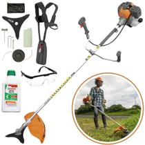 Roçadeira a Gasolina Tekna RL520 PI 52cc 2hp Profissional c/ Carretel Faca 3P + Oleo Stihl 2T + Oculos De Proteção Roçadeira a Gasolina Tekna RL520 PI 52cc 2hp Profissional c/ Carretel Faca 3P + Oleo Stihl 2T + Oculos De Proteção