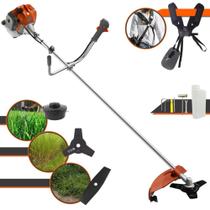 Roçadeira Á Gasolina Tekna RL520ACN-TK 52cc 2HP KIT Completo de Multifunções de Corte Faca 3 Pontas, Faca 2 Pontas e Carretel Fio Nylon