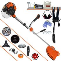 Roçadeira À Gasolina Terra GR520XP 52cc 2,5HP Com 8 Opções de Cortes Com Faca 2 Pontas, Faca 3 Pontas, Faca 6 Pontas, Faca 40 Dentes, Faca 80 Dentes, Trimmer, Escova de Aço e Carretel Nylon + EPI Roçadeira À Gasolina Terra GR520XP 52cc 2,5HP Com 8 Opções de Cortes Com Faca 2 Pontas, Faca 3 Pontas, Faca 6 Pontas, Faca 40 Dentes, Faca 80 Dentes, Trimmer, Escova de Aço e Carretel Nylon + EPI
