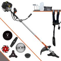 Roçadeira À Gasolina Terra GRH-430 2T 43cc 1,7HP Para Todos os Tipos de Trabalhos Com Carretel de Nylon + Faca 2 Pontas + Faca 3 Pontas + Faca 6 Pontas + Disco 40 Dentes de Vídea + Disco 80 Dentes Roçadeira À Gasolina Terra GRH-430 2T 43cc 1,7HP Para Todos os Tipos de Trabalhos Com Carretel de Nylon + Faca 2 Pontas + Faca 3 Pontas + Faca 6 Pontas + Disco 40 Dentes de Vídea + Disco 80 Dentes
