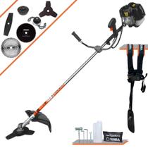 Roçadeira À Gasolina Terra GRH430 43cc 1,7HP Robusta Alta Performance Completa Para Todos os Tipo de Cortes Com Carretel + Faca 2 Pontas + Faca 3 Pontas + Faca 40 Dentes + Faca 80 Dentes + Trimmer