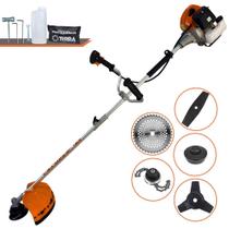 Roçadeira À Gasolina Terra GRHB430 Bi-Partida 2T 43cc 1,7HP de Potência 12.000rpm Completa Com 5 Opções de Cortes Carretel Nylon e Lâmina 2 Pontas + Lâmina 3 Pontas + Lâmina 40 Dentes Vídea + Trimmer Roçadeira À Gasolina Terra GRHB430 Bi-Partida 2T 43cc 1,7HP de Potência 12.000rpm Completa Com 5 Opções de Cortes Carretel Nylon e Lâmina 2 Pontas + Lâmina 3 Pontas + Lâmina 40 Dentes Vídea + Trimmer