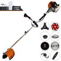 Roçadeira À Gasolina Terra GRHB430 Bi-Partida 43cc 1,7HP Com 8 Opções de Cortes Com Faca 2 Pontas, Faca 3 Pontas, Faca 6 Pontas, Faca 40 Dentes, Faca 80 Dentes, Trimmer, Escova de Aço e Carretel Nylon Roçadeira À Gasolina Terra GRHB430 Bi-Partida 43cc 1,7HP Com 8 Opções de Cortes Com Faca 2 Pontas, Faca 3 Pontas, Faca 6 Pontas, Faca 40 Dentes, Faca 80 Dentes, Trimmer, Escova de Aço e Carretel Nylon