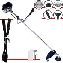 Roçadeira À Gasolina Toyama RT43LB25A 43cc 1,7HP de Potência Com 5 Opções de Corte Com Carretel Nylon + 3 Facas + Escova de Aço Para Pavers e Concreto Roçadeira À Gasolina Toyama RT43LB25A 43cc 1,7HP de Potência Com 5 Opções de Corte Com Carretel Nylon + 3 Facas + Escova de Aço Para Pavers e Concreto