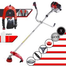 Roçadeira À Gasolina Toyama RT52L 2HP 52cc Com Carretel de Nylon, Faca 2 Pontas, Faca 3 Pontas, Faca 40 Dentes Vídea, Faca 80 Dentes e Escova de Aço Roçadeira À Gasolina Toyama RT52L 2HP 52cc Com Carretel de Nylon, Faca 2 Pontas, Faca 3 Pontas, Faca 40 Dentes Vídea, Faca 80 Dentes e Escova de Aço