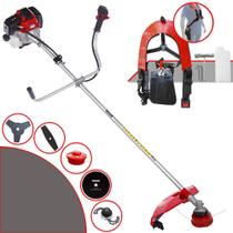 Roçadeira À Gasolina Toyama RT52L 52cc 2HP 10.000rpm Multifunções Com Carretel Nylon + Lâmina 2 Pontas + Lâmina 3 Pontas + Lâmina 80 Dentes + Trimmer