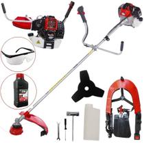 Roçadeira a Gasolina Toyama RT52L-B 52cc com Haste Angular Ergonomica & Potente p/ Limpeza de Chacaras + Kit Acessorios