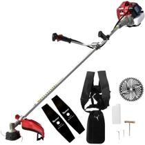 Roçadeira a gasolina toyama tbc52x-gii two box com kit carretel nylon e 3 lâminas