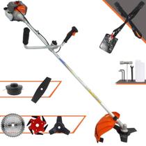 Roçadeira À Gasolina Vulcan VR330P 33cc 1,2HP 10.000rpm Completa Com Guidão Anti-Vibração 5 Opções de Cortes Com Carretel de Nylon + Lâmina Facão + Lâmina 3 Pontas + Lâmina 6 Pontas + Lâmina 40 Dentes Roçadeira À Gasolina Vulcan VR330P 33cc 1,2HP 10.000rpm Completa Com Guidão Anti-Vibração 5 Opções de Cortes Com Carretel de Nylon + Lâmina Facão + Lâmina 3 Pontas + Lâmina 6 Pontas + Lâmina 40 Dentes