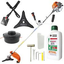 Roçadeira á Gasolina Vulcan VR430P 2T 43cc 1,7cv + Óleo 2 Tempos Castrol Stihl 500ml Lubrificante