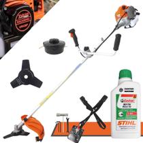 Roçadeira á Gasolina Vulcan VR430P 2T 43cc 1,7cv + Óleo 2 Tempos Castrol Stihl 500ml Lubrificante