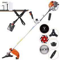 Roçadeira À Gasolina Vulcan VR430P 2T 43cc 1,7HP 10.000rpm Completa Com 6 Opções de Cortes Com Cabeçote Nylon + Faca 2 Pontas + Faca 3 Pontas + Faca 6 Pontas + Disco 40 Dentes Vídea + Disco 80 Dentes