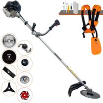 Roçadeira Anmax CG430B 43cc 1,7HP 8 Em 1 Ideal Para Todos os Tipos de Trabalhos Com Carretel + Faca 2 Pontas + Faca 3 Pontas + Faca 6 Pontas + Faca 40 Dentes + Faca 80 Dentes + Trimmer + Escova de Aço