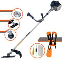 Roçadeira Aparador de Grama À gasolina Anmax CG430-B 43cc 1,7HP 12.000rpm Motor 2T Profissional Robusta e Resistente Com Carretel de Nylon e Lâmina 2 Pontas + Lâmina Disco de Vídea 40 Dentes Roçadeira Aparador de Grama À gasolina Anmax CG430-B 43cc 1,7HP 12.000rpm Motor 2T Profissional Robusta e Resistente Com Carretel de Nylon e Lâmina 2 Pontas + Lâmina Disco de Vídea 40 Dentes