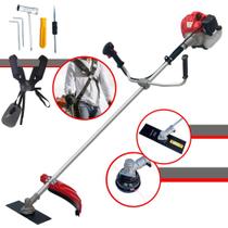 Roçadeira Aparador de Grama À Gasolina Anmax CG430-P TB 43cc 2HP de Potência 9.000rpm Motor 2T Modelo Profissional Lateral de Alta Performance Com Lâmina 2 Pontas e Carretel de Nylon