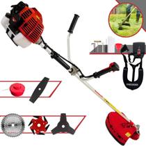 Roçadeira Aparador de Grama À Gasolina Kawashima KW43L 43cc 1,7HP 10.000rpm Completa Com 5 Opções de Cortes Com Carretel de Nylon + Lâmina Facão + Lâmina 3 Pontas + Lâmina 6 Pontas + Lâmina 40 Dentes Roçadeira Aparador de Grama À Gasolina Kawashima KW43L 43cc 1,7HP 10.000rpm Completa Com 5 Opções de Cortes Com Carretel de Nylon + Lâmina Facão + Lâmina 3 Pontas + Lâmina 6 Pontas + Lâmina 40 Dentes