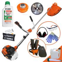 Roçadeira Aparador de Grama Á Gasolina TERRA GR520XP 2T 52cc 2,5HP Disco de Vídia 40 Dentes + Cabeçote Nylon + Cinto de Sustentação Duplo + KIT de Proteção Individual Completo + ÓELO STIHL 2T Roçadeira Aparador de Grama Á Gasolina TERRA GR520XP 2T 52cc 2,5HP Disco de Vídia 40 Dentes + Cabeçote Nylon + Cinto de Sustentação Duplo + KIT de Proteção Individual Completo + ÓELO STIHL 2T
