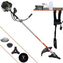 Roçadeira Aparador de Grama Lateral À Gasolina Terra GRH-430 43cc 2T 1,7HP 6.500rpm Multifuncional Completa 4 Em 1 Com Carretel de Nylon + Faca 3 Pontas + Faca 80 Dentes + Escova de Aço Giratória Roçadeira Aparador de Grama Lateral À Gasolina Terra GRH-430 43cc 2T 1,7HP 6.500rpm Multifuncional Completa 4 Em 1 Com Carretel de Nylon + Faca 3 Pontas + Faca 80 Dentes + Escova de Aço Giratória