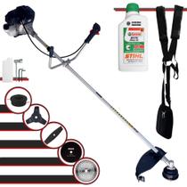 Roçadeira Aparador de Grama Lateral Toyama RT43LB25A À Gasolina 43cc 1,7HP Robusta Com Carretel de Nylon + Kit 4 Lâminas de Corte + ÓLEO STIHL 8017 2T Roçadeira Aparador de Grama Lateral Toyama RT43LB25A À Gasolina 43cc 1,7HP Robusta Com Carretel de Nylon + Kit 4 Lâminas de Corte + ÓLEO STIHL 8017 2T