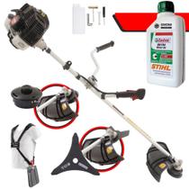 Roçadeira Aparador de Grama Máquina de Cortar Grama Á Gasolina Kawashima KW43-LE KW43LE 2T 43cc 1,7HP Com Lâmina de Corte, Cabeçote Nylon e Cinto de Sustentação Duplo + ÓLEO STIHL 2T Roçadeira Aparador de Grama Máquina de Cortar Grama Á Gasolina Kawashima KW43-LE KW43LE 2T 43cc 1,7HP Com Lâmina de Corte, Cabeçote Nylon e Cinto de Sustentação Duplo + ÓLEO STIHL 2T